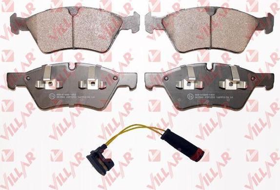 Villar 626.1253A - Тормозные колодки, дисковые, комплект autospares.lv