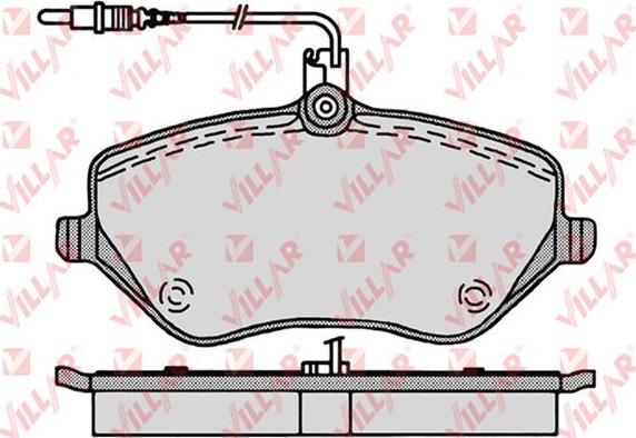 Villar 626.1202 - Тормозные колодки, дисковые, комплект autospares.lv