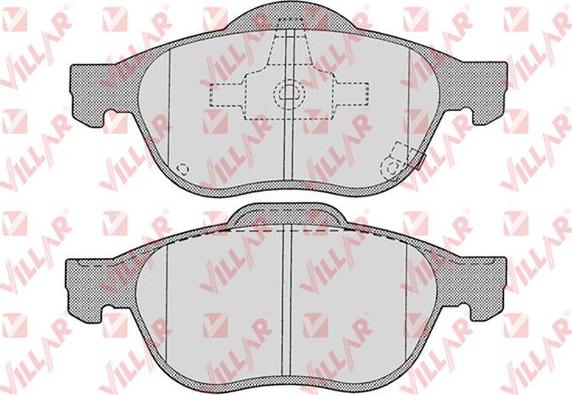 Villar 626.1215 - Тормозные колодки, дисковые, комплект autospares.lv