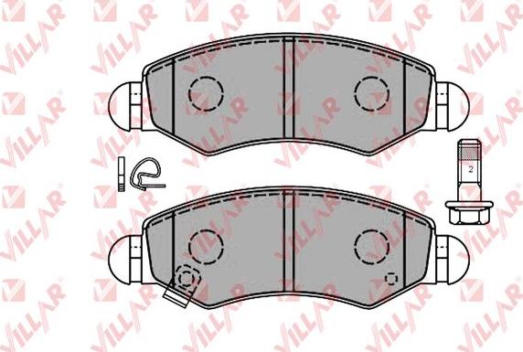 Villar 626.1280 - Тормозные колодки, дисковые, комплект autospares.lv