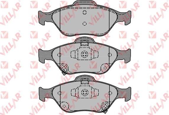 Villar 626.1283 - Тормозные колодки, дисковые, комплект autospares.lv