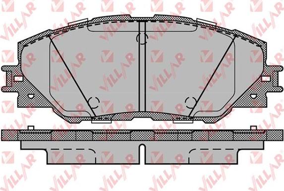 Villar 626.1282 - Тормозные колодки, дисковые, комплект autospares.lv