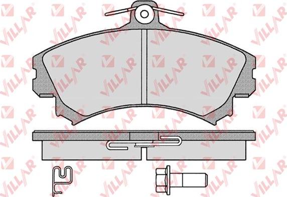 Villar 626.1221 - Тормозные колодки, дисковые, комплект autospares.lv