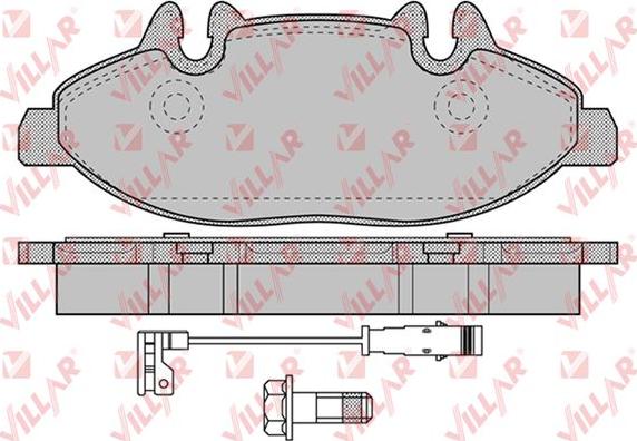 Villar 626.1228 - Тормозные колодки, дисковые, комплект autospares.lv