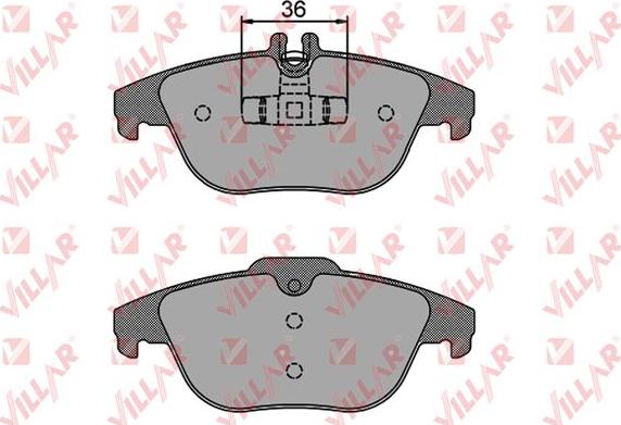 Villar 626.1274 - Тормозные колодки, дисковые, комплект autospares.lv