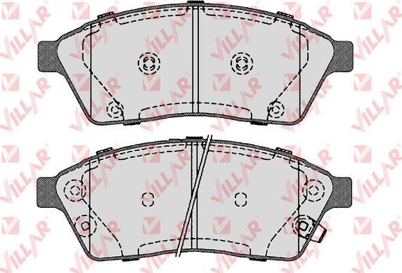 Villar 626.1708 - Тормозные колодки, дисковые, комплект autospares.lv