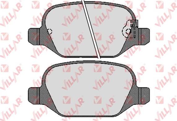 Villar 626.1725 - Тормозные колодки, дисковые, комплект autospares.lv