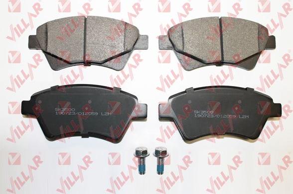 Villar 626.2059 - Тормозные колодки, дисковые, комплект autospares.lv