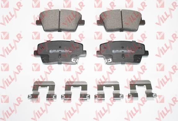 Villar 626.2142K - Тормозные колодки, дисковые, комплект autospares.lv