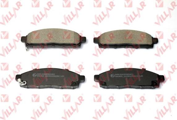 Villar 626.2284 - Тормозные колодки, дисковые, комплект autospares.lv