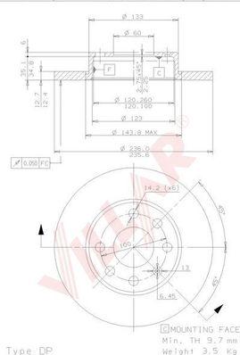 Villar 628.0484 - Тормозной диск autospares.lv