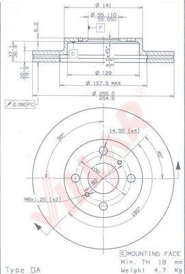 Villar 628.0515 - Тормозной диск autospares.lv