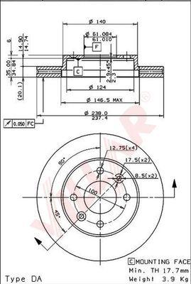 Villar 628.0534 - Тормозной диск autospares.lv