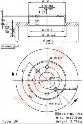 Villar 628.0532 - Тормозной диск autospares.lv