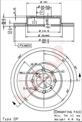 Villar 628.0179 - Тормозной диск autospares.lv