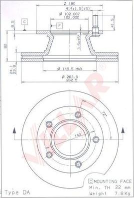 Villar 628.0801 - Тормозной диск autospares.lv