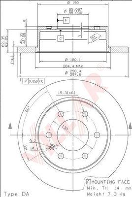 Villar 628.1999 - Тормозной диск autospares.lv