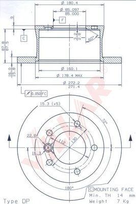 Villar 628.1917 - Тормозной диск autospares.lv