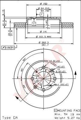 Villar 628.1920 - Тормозной диск autospares.lv