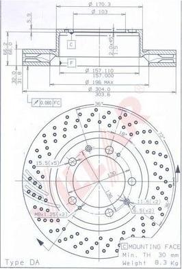 Villar 628.1974 - Тормозной диск autospares.lv