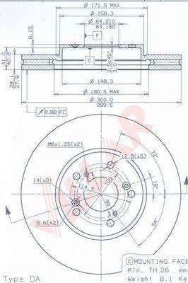 Villar 628.1978 - Тормозной диск autospares.lv