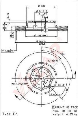 Villar 628.1494 - Тормозной диск autospares.lv