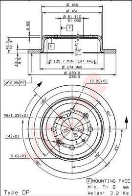 Villar 628.1495 - Тормозной диск autospares.lv