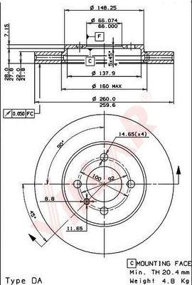 Villar 628.1463 - Тормозной диск autospares.lv