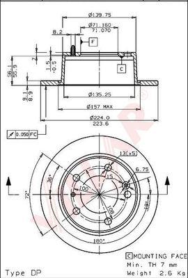 Villar 628.1419 - Тормозной диск autospares.lv