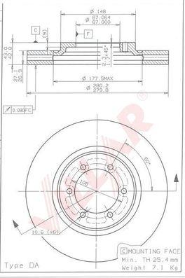 Villar 628.1478 - Тормозной диск autospares.lv