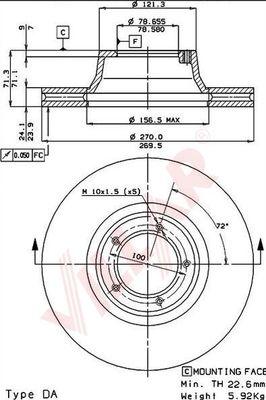 Villar 628.1545 - Тормозной диск autospares.lv