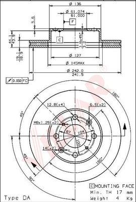 Villar 628.1500 - Тормозной диск autospares.lv