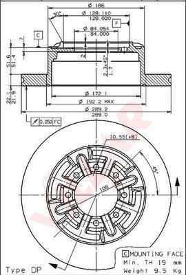 Villar 628.1503 - Тормозной диск autospares.lv