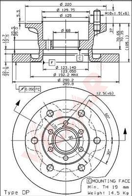 Villar 628.1518 - Тормозной диск autospares.lv