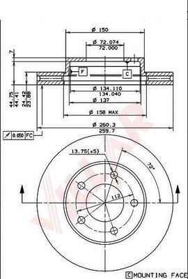 Villar 628.1530 - Тормозной диск autospares.lv