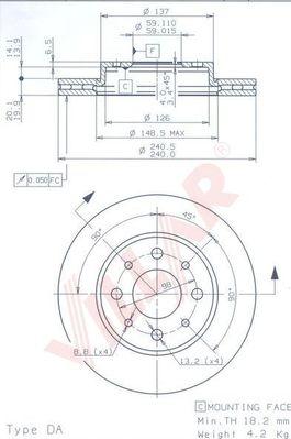 Villar 628.1571 - Тормозной диск autospares.lv