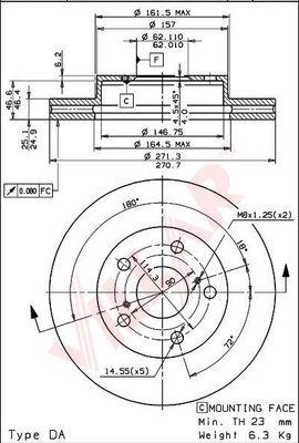 Villar 628.1669 - Тормозной диск autospares.lv