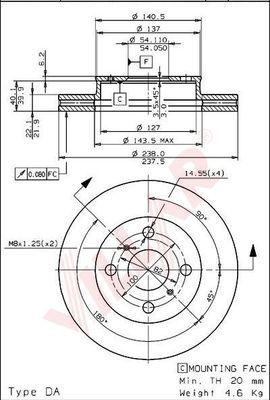 Villar 628.1662 - Тормозной диск autospares.lv