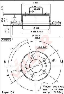 Villar 628.1626 - Тормозной диск autospares.lv