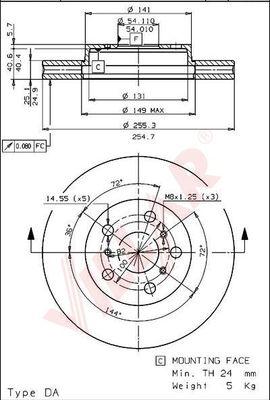 Villar 628.1679 - Тормозной диск autospares.lv