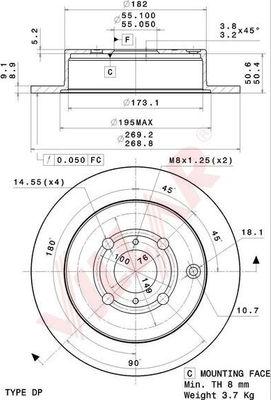 Villar 628.1006 - Тормозной диск autospares.lv