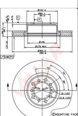 Villar 628.1198 - Тормозной диск autospares.lv