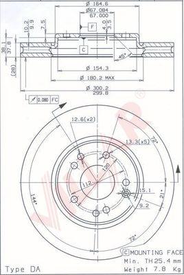 Villar 628.1193 - Тормозной диск autospares.lv