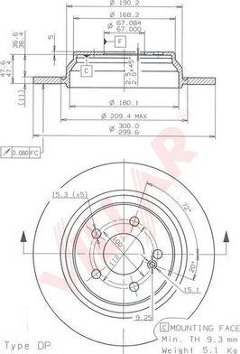 Villar 628.1197 - Тормозной диск autospares.lv