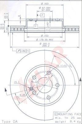 Villar 628.1169 - Тормозной диск autospares.lv