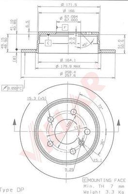 Villar 628.1170 - Тормозной диск autospares.lv