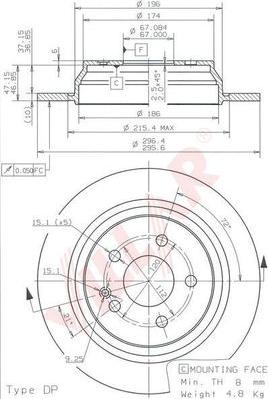 Villar 628.1171 - Тормозной диск autospares.lv