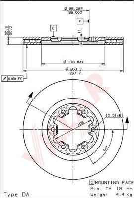 Villar 628.1841 - Тормозной диск autospares.lv