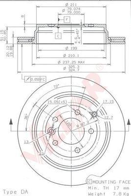 Villar 628.1856 - Тормозной диск autospares.lv