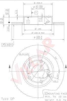 Villar 628.1869 - Тормозной диск autospares.lv